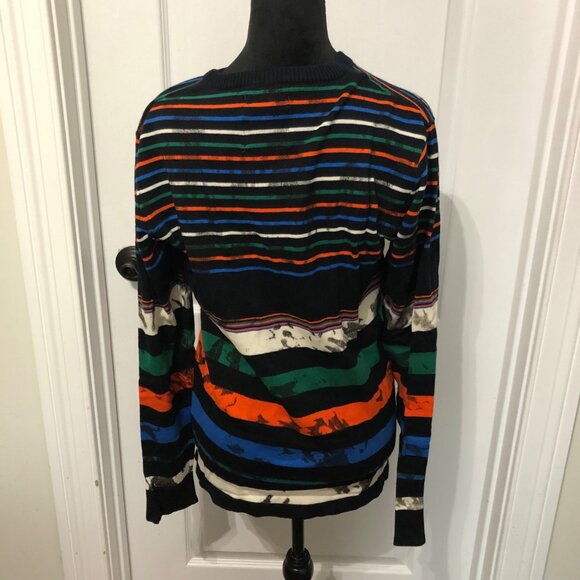 Desigual Men’s Black Striped Long Sleeve Sweater Size Small Slim Fit NWT - Picture 3 of 10
